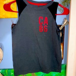 cropped muscle shirt Cali size xs